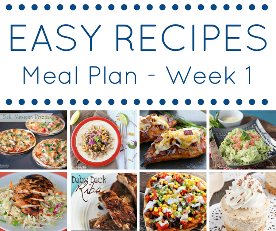 The Easy Dinner Recipes Meal Plan - Week 1