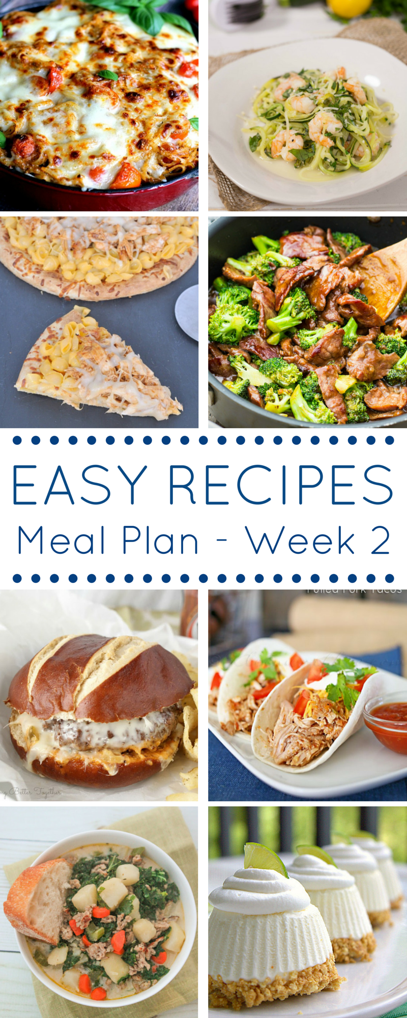 THE EASY DINNER RECIPES MEAL PLAN – WEEK 2