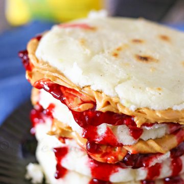 Peanut Butter & Jelly Arepas