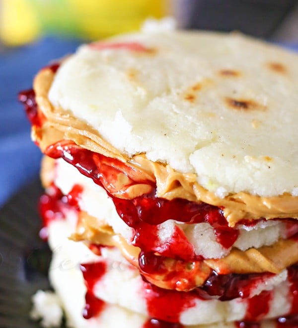 Peanut Butter & Jelly Arepas