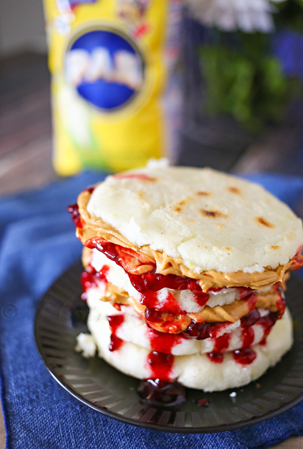 Peanut Butter & Jelly Arepas