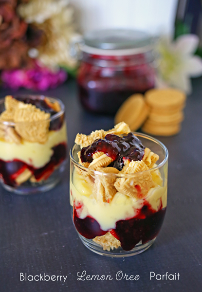 Blackberry Lemon Oreo Parfait