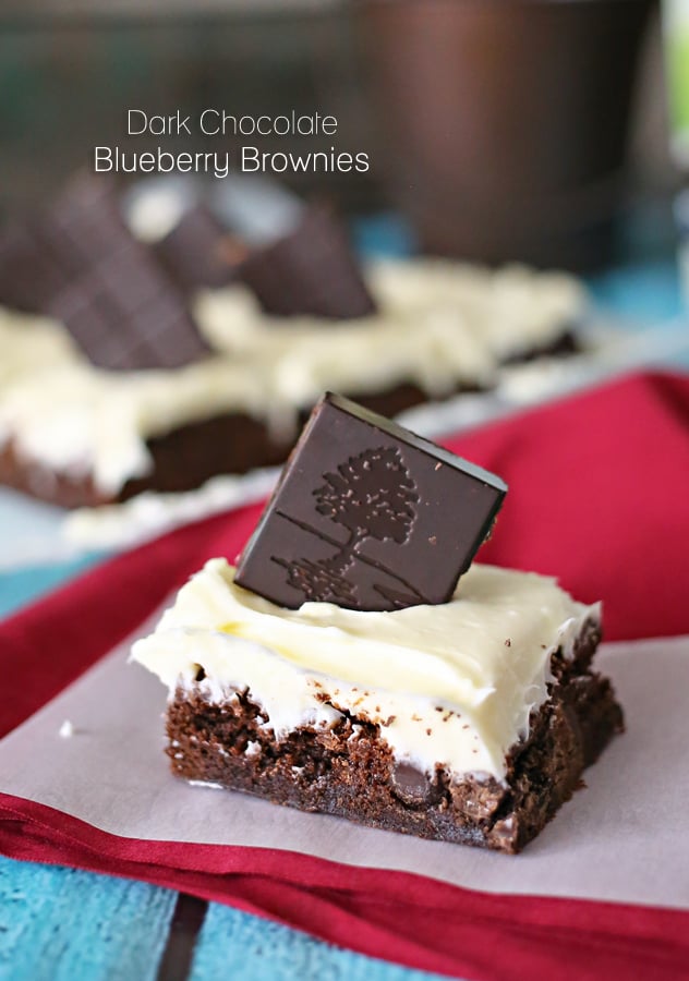 Dark Chocolate Blueberry Brownies