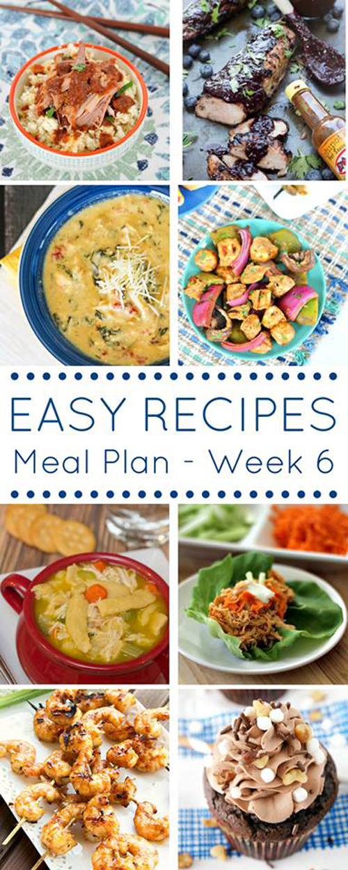 Easy Dinner Recipes Meal Plan- Week 6