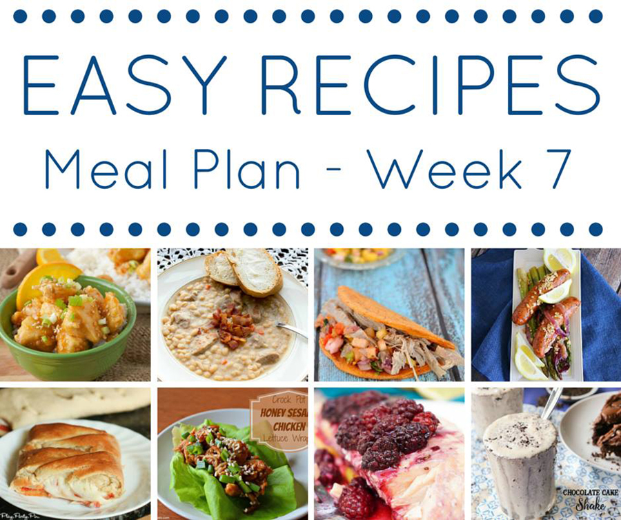 Easy Dinner Recipes Meal Plan - Week 7