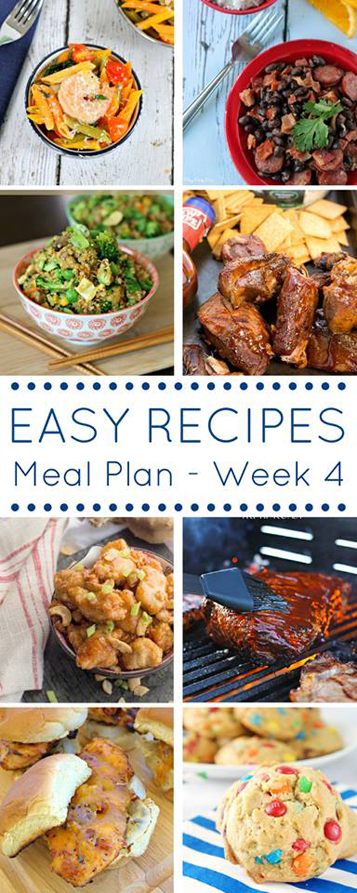 The Easy Dinner Recipes Meal Plan - Week 4