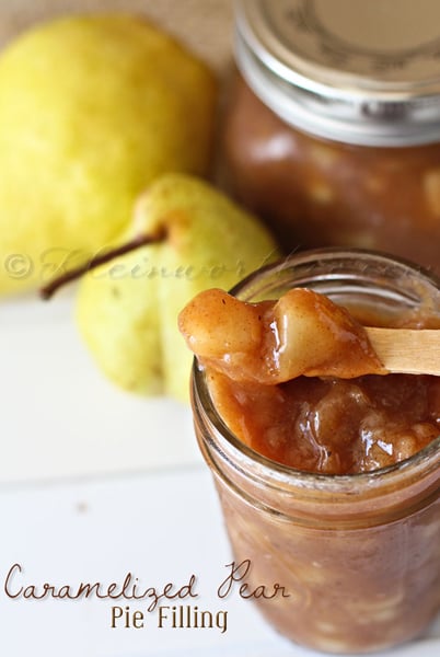 caramelized pear pie filling