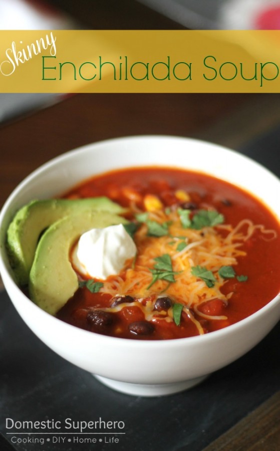 Skinny Cheesy Enchilada Soup