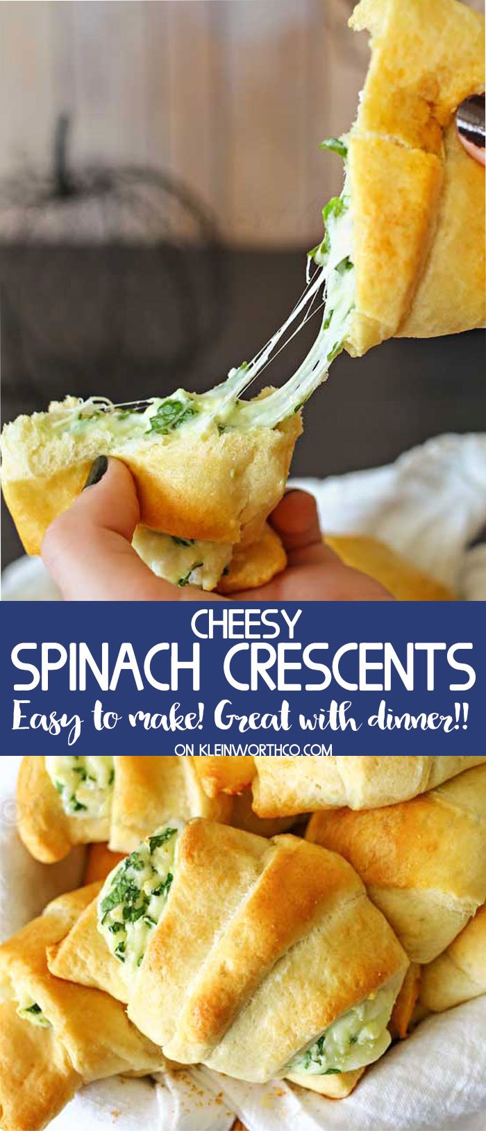 Cheesy Spinach Crescents