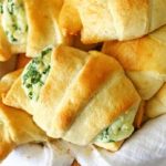 Cheesy spinach crescent rolls for dinner