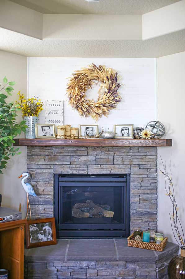 DIY Shiplap Fireplace