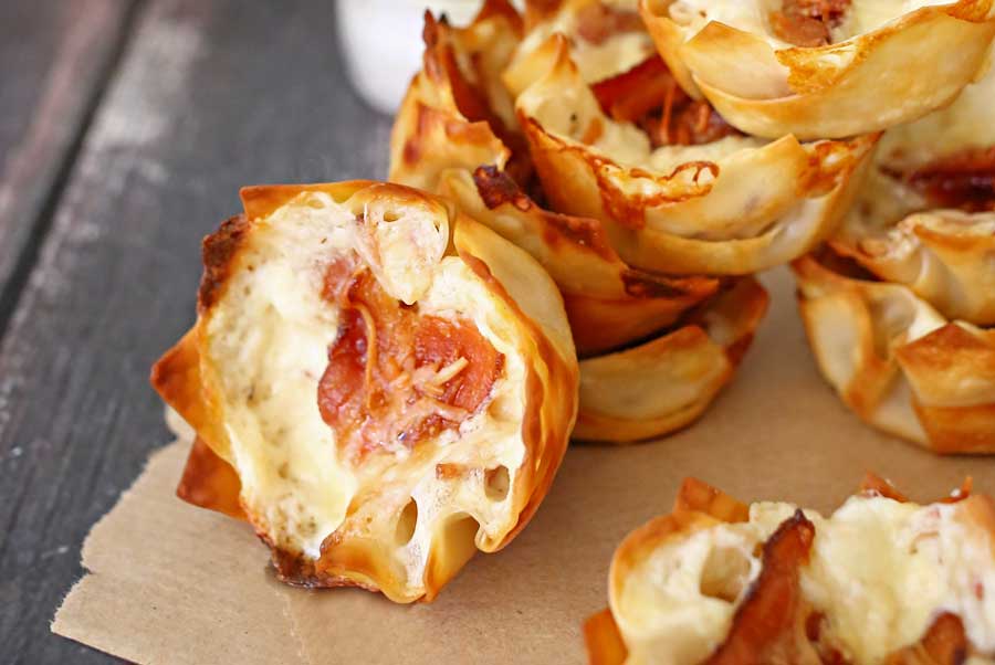 Bacon Alfredo Cheese Cups