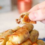 Cheesy Roast Beef Egg Roll Bites