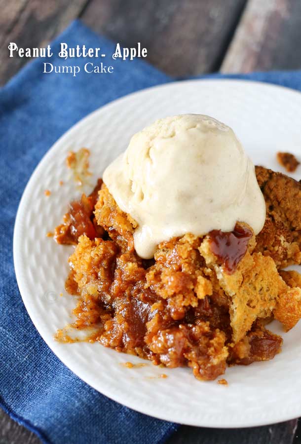 Peanut Butter Apple Dump Cake