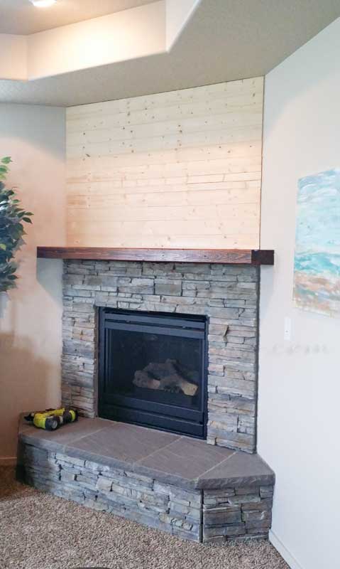 DIY Shiplap Fireplace