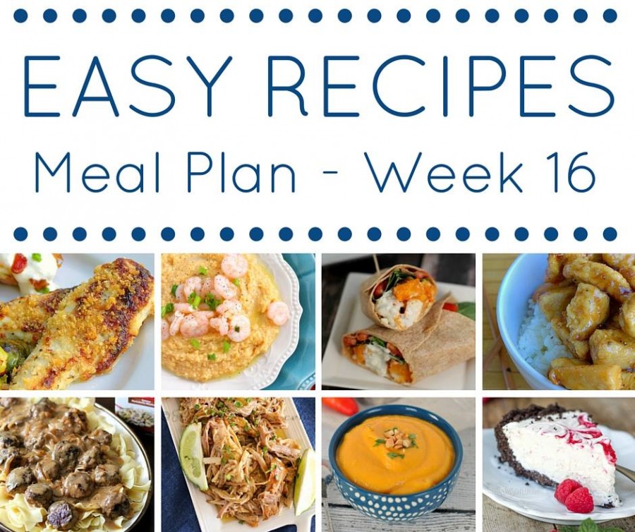 Easy Dinner Recipes Meal Plan {Week 16}