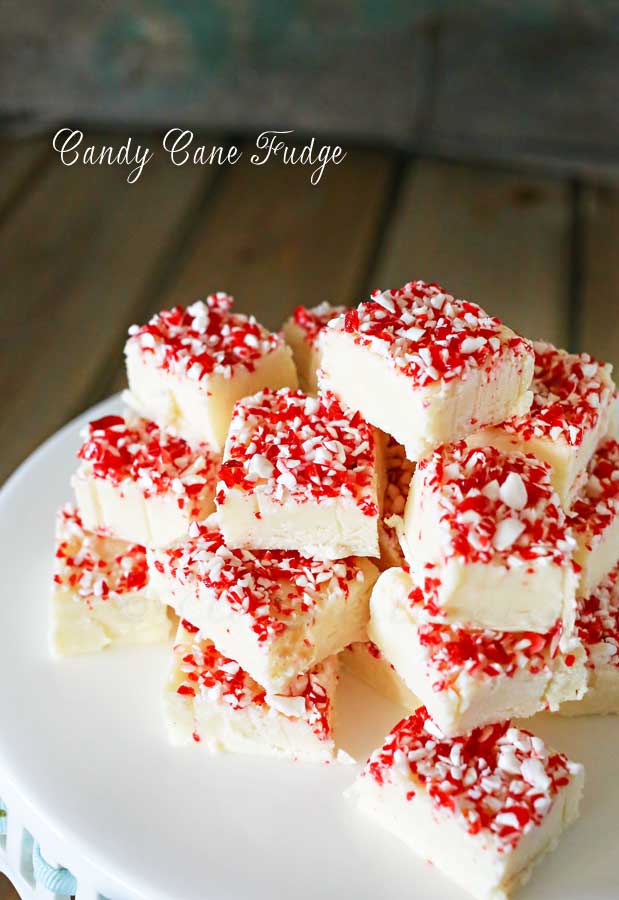 Christmas Recipes - This is a Three Ingredient Recipe! Make this Candy Cane Fudge Recipe for your Christmas Parties, neighbor gifts, or simply share it with your family and friends. Such an easy recipe and super delicious! PIN IT NOW and make it later!