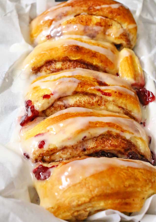 Cranberry Cinnamon Roll Loaf