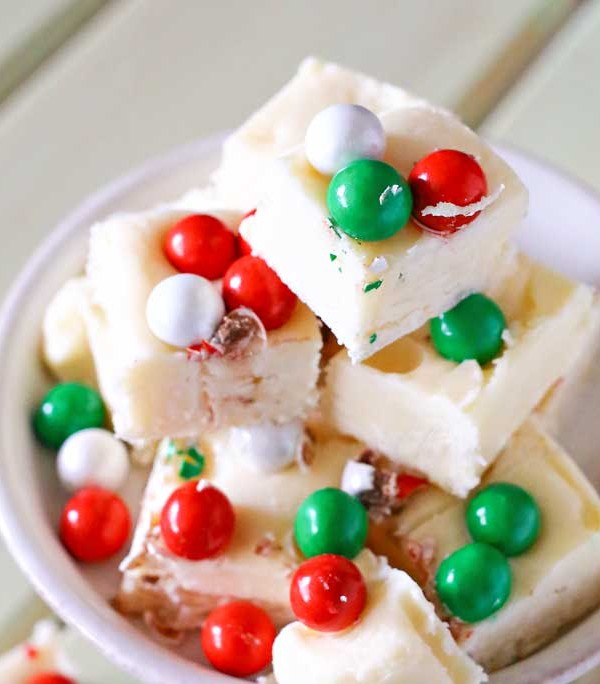 White Chocolate Holiday Fudge