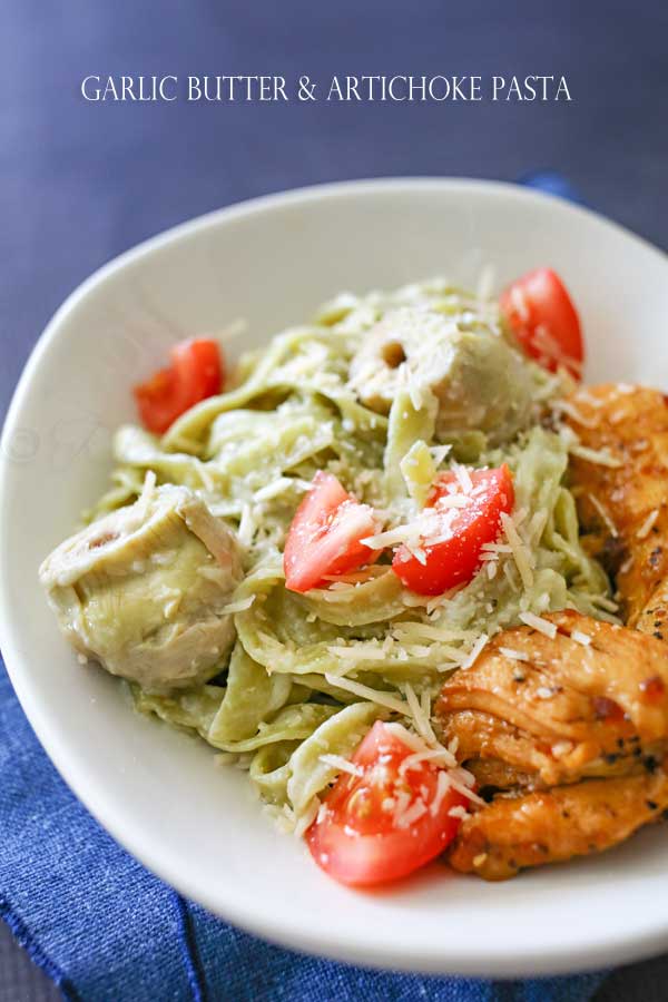 Garlic Butter Artichoke Pasta