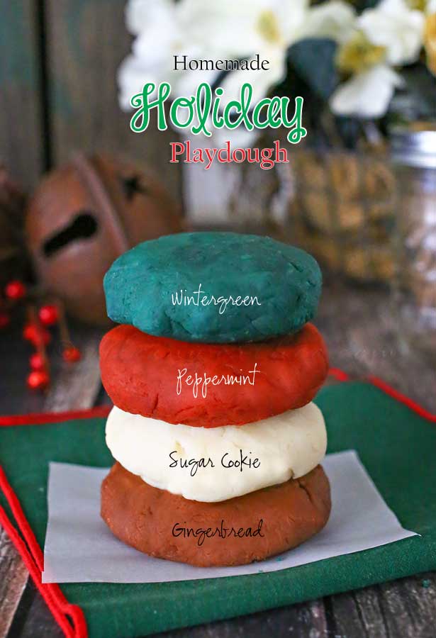 Christmas Playdough: Scented Candy Cane Play Dough Recipe