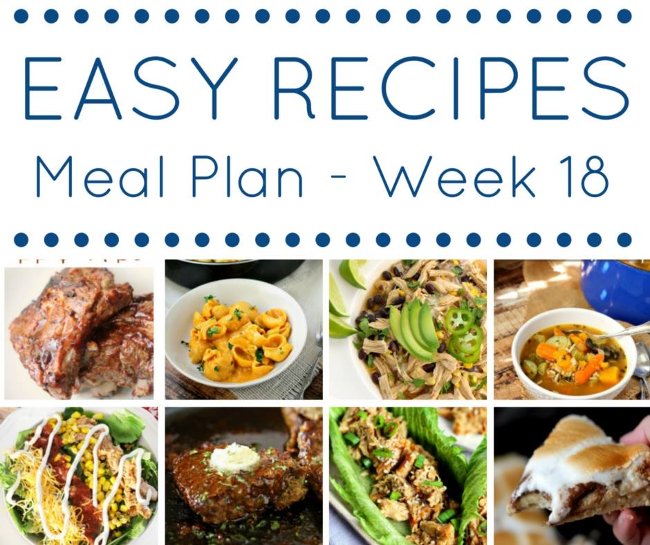 Easy Dinner Recipes Meal Plan Week 18