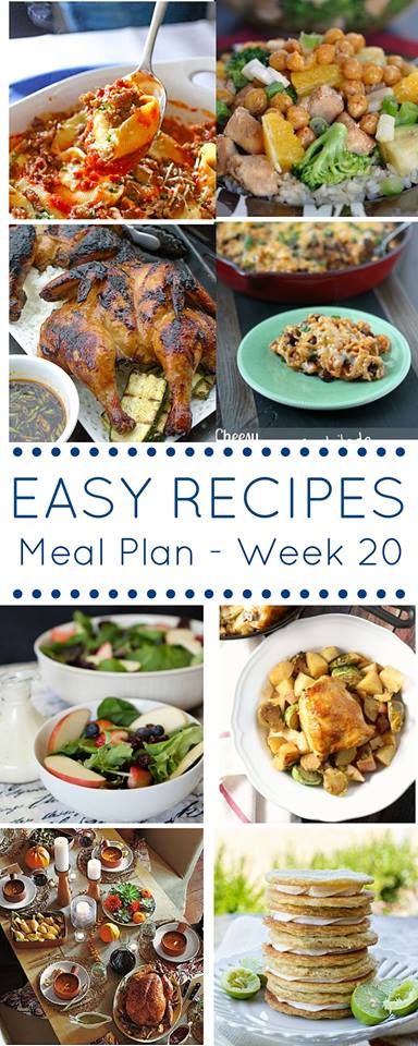 Easy Dinner Recipes Meal Plan Week 20