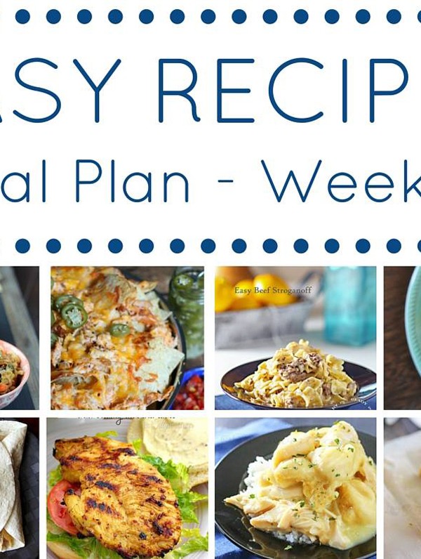 Easy Dinner Recipes Meal Plan {Week 17}