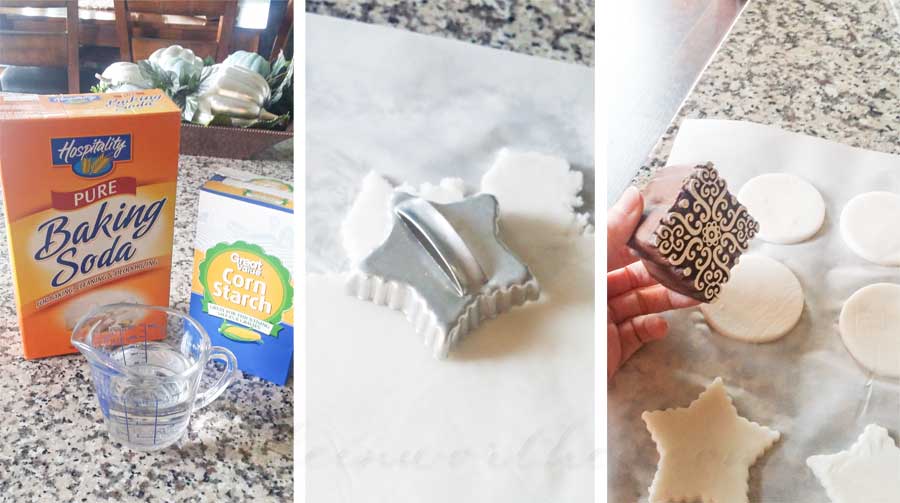 Stamped Clay Ornaments w/ Homemade Clay Recipe