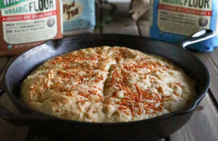 Parmesan No-Knead Skillet Bread