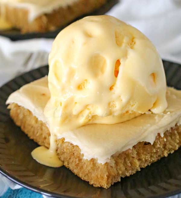 Peanut Butter Sheet Cake & Maple Frosting