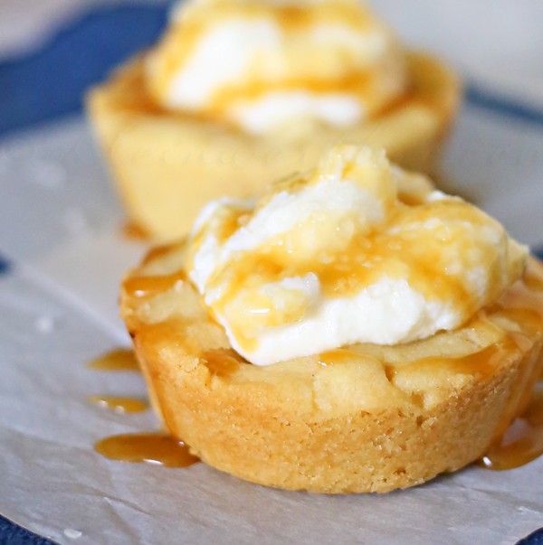 Salted Caramel Sugar Cookie Cups