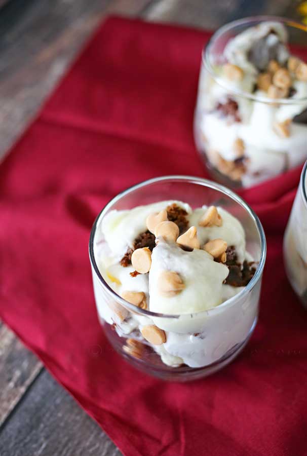 Peanut Butter Brownie Trifles