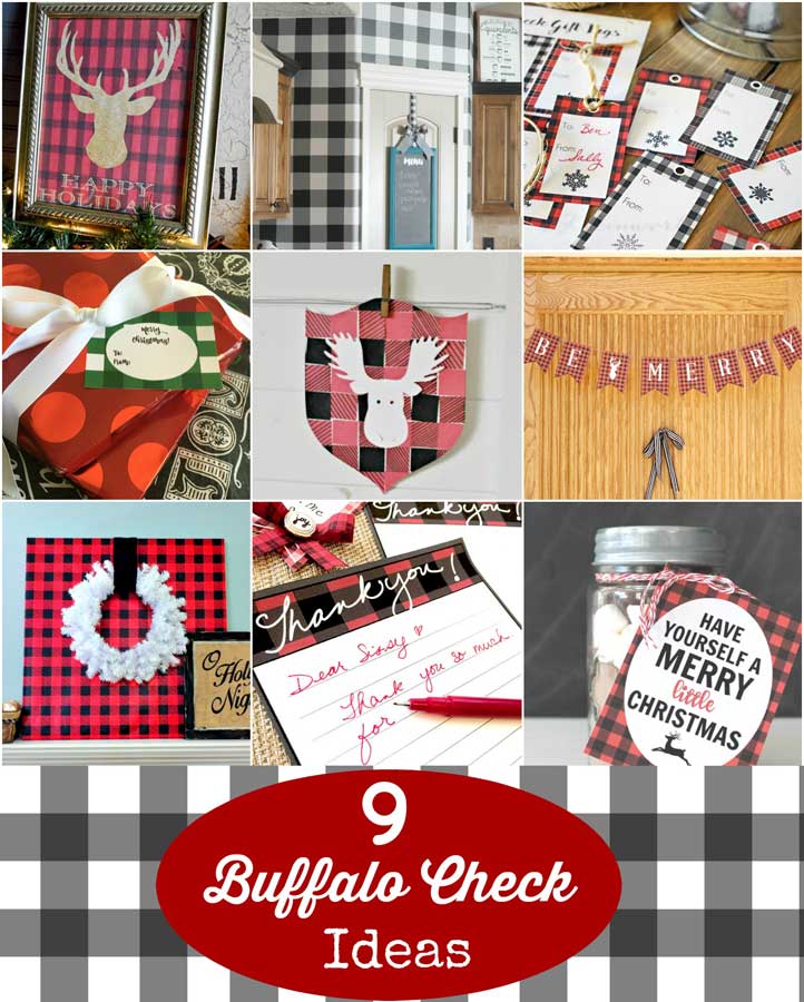 Buffalo Check Free Printable Gift Tags