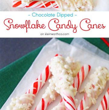 Chocolate Snowflake Candy Canes