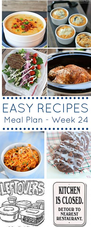 Easy Dinner Recipes Meal Plan Week 24