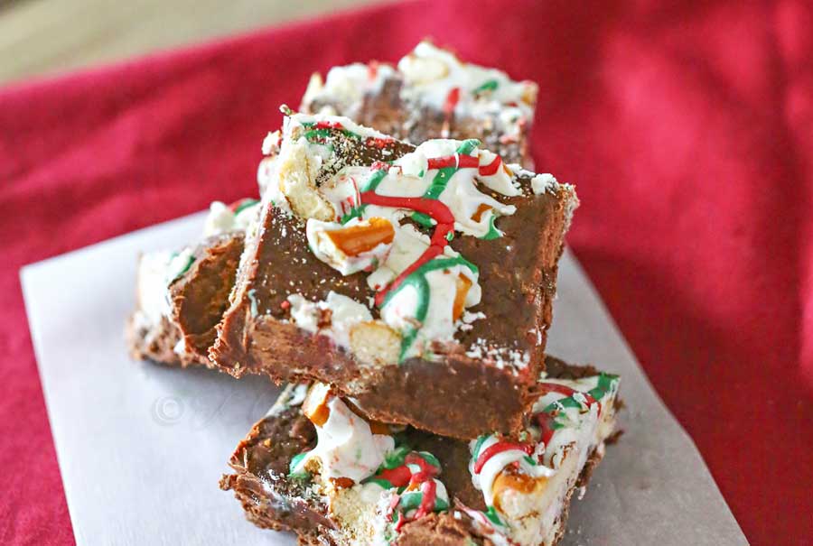 Chocolate Covered Pretzel Fudge