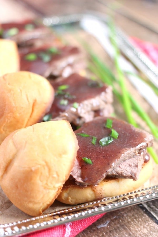 Red Wine Sauce on Steak Sliders