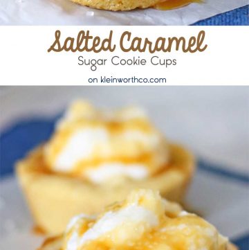 Salted Caramel Sugar Cookie Cups