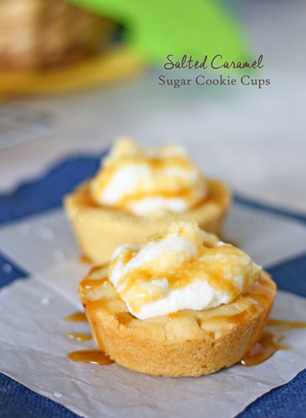 Salted Caramel Sugar Cookie Cups