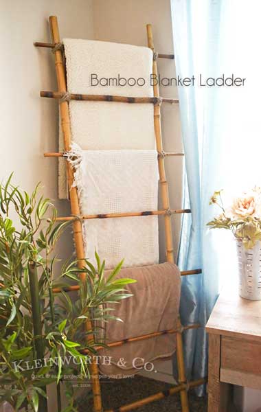 Bamboo Blanket Ladder