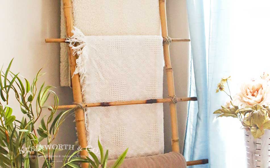 Bamboo Blanket Ladder Kleinworth & Co