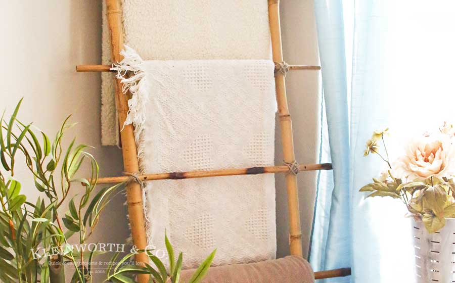 Bamboo Blanket Ladder