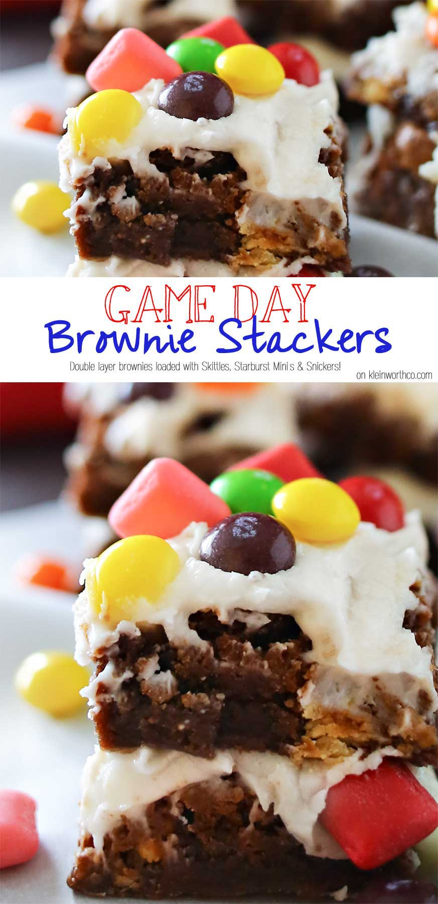 Game Day Brownie Stackers