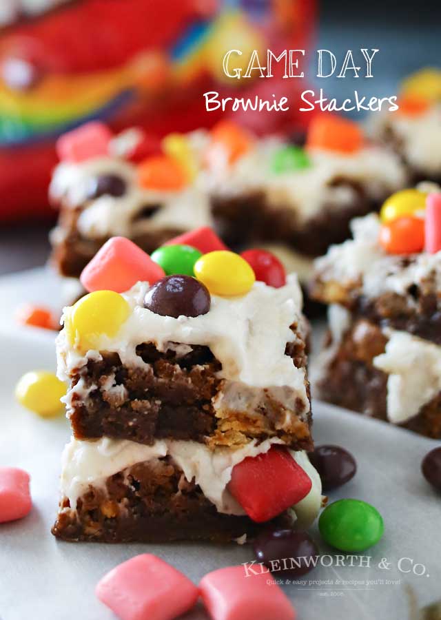 Game Day Brownie Stackers