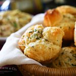 Garlic Parmesan Pull Apart Biscuits - loaded with homemade Italian Garlic Butter & Parmesan cheese. Ready in 20 minutes. Don't miss the recipe for the butter too! It's AMAZING on everything.