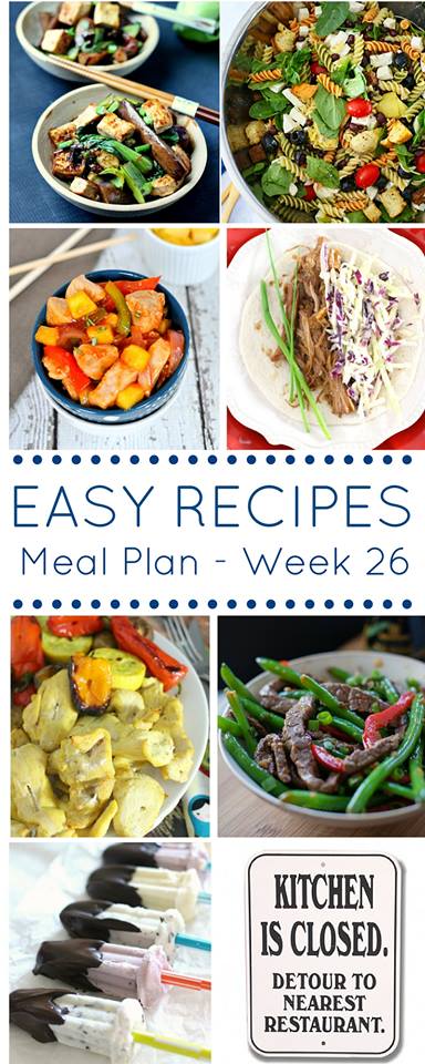 Easy Dinner Recipes Meal Plan Week 26