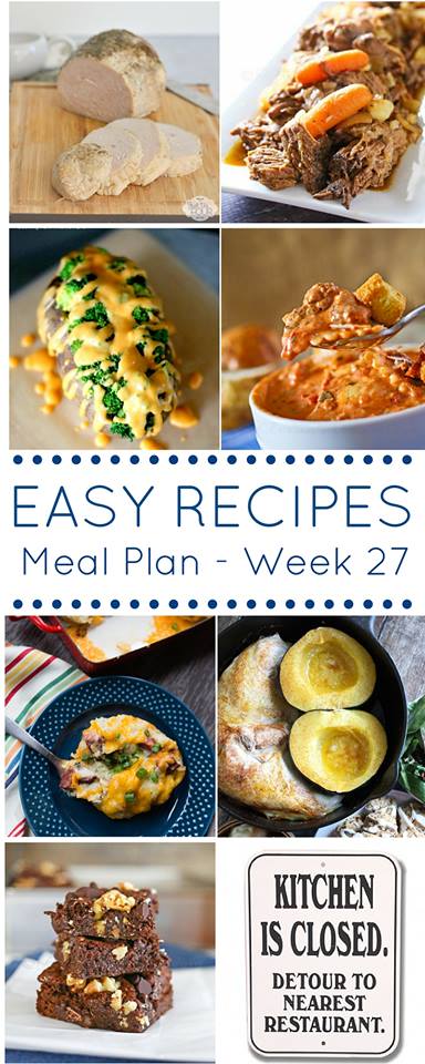 Easy Dinner Recipes Meal Plan Week 27