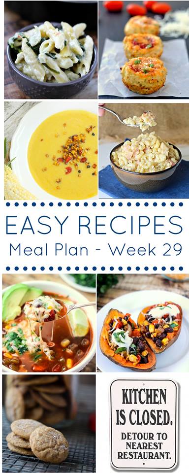 Easy Dinner Recipes Meal Plan Week 29