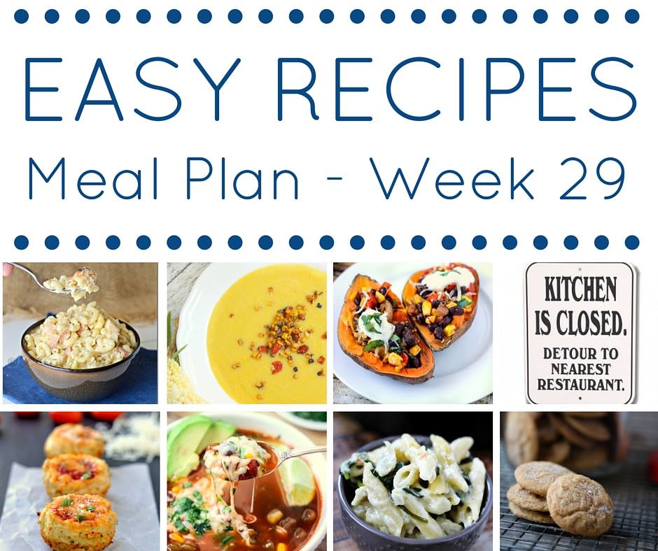 Easy Dinner Recipes Meal Plan Week 29